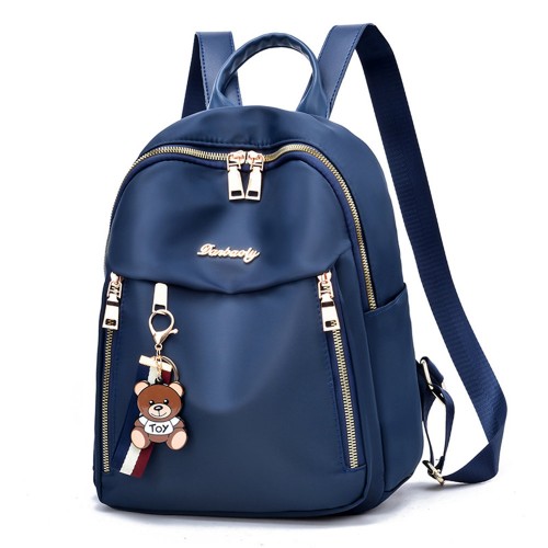 Trendy Micky Mouse Waterproof Women Travel Backpack - Blue |image