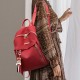 Trendy Micky Mouse Waterproof Women Travel Backpack - Red |image
