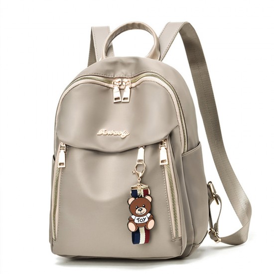 Trendy Micky Mouse Waterproof Women Travel Backpack - Grey |image