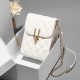 Trendy Embossed Rhombus Flip Women Square Mini Shoulder Bag - White |image