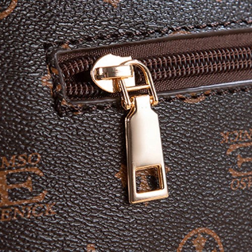 Luxury Floral Diagonal Mini Round Shoulder Bag - Dark Brown |image