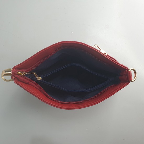 Trendy Rhombic Adjustable Stripe Small Square Messenger Bag - Red |image