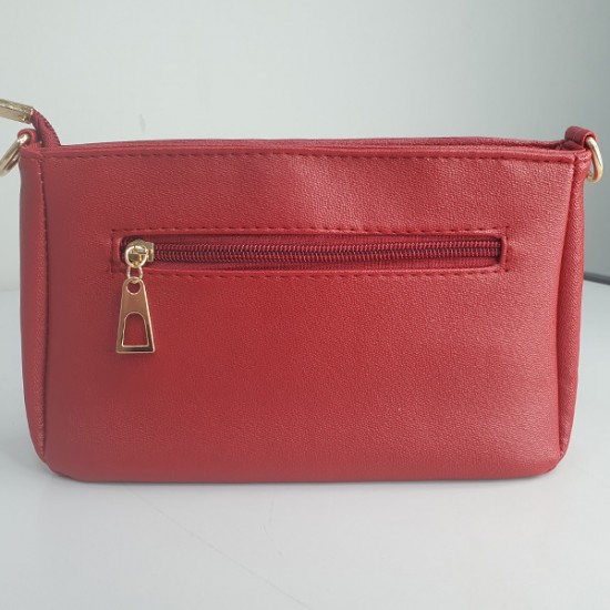 Trendy Rhombic Adjustable Stripe Small Square Messenger Bag - Red |image