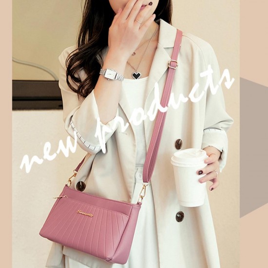 Showing image for Trendy Rhombic Adjustable Stripe Small Square Messenger Bag - Pink Trendy Rhombic Adjustable Stripe Small Square Messenger Bag - Pink |image