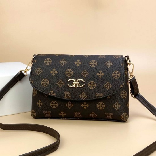 Showing image for Elegant Zipper Pocket Flap Letters Printed Shoulder Bag - Chocolate Elegant Zipper Pocket Flap Geometric Pattern Shoulder Bag - Chocolate |image