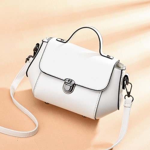 Stylish and Functional Adjustable Strip Women Shoulder Bag - White |image