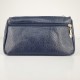 Korean Style Floral Zipper Closure Diagonal Shoulder Bag - Blue |image