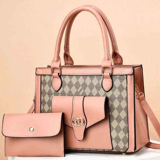 Showing image for Geometric Rhombus Cross Border Women Tote Square Hand Bag - Pink Geometric Rhombus Cross Border Women Tote Square Hand Bag - Pink |image