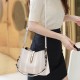 Luxury Plaid Bucket Crossbody Detachable Strap Women Handbag - Cream |image