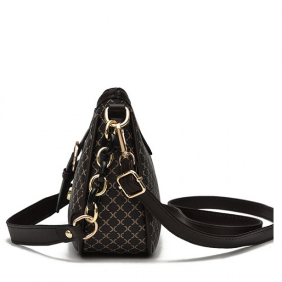 Showing image for Checkered Buckle Decor Chain Baguette Women Shoulder Bags - Brown Checkered Buckle Decor Chain Baguette Women Shoulder Bags - Brown |image