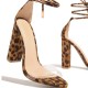Gladiator Transparent Leopard Ankle Strap Thin High Heels Women Sandals - Leopard |image