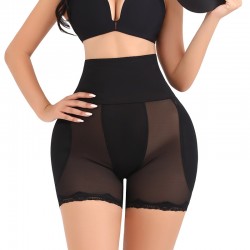 Abdomen Sponge Pad Body Sliming  High Waist Corset - Black