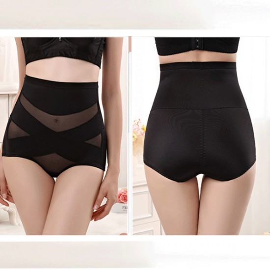 Show Image for Cross Stripe Slimming Body Shaper Tummy Corset - Black Cross Stripe Slimming Body Shapewear Tummy Corset - Black |image