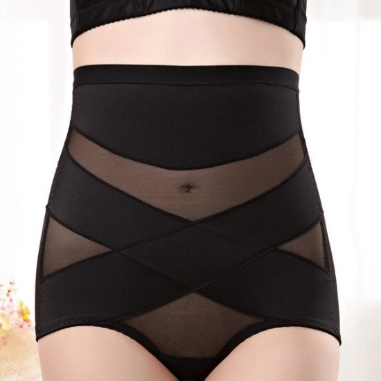 Show Image for Cross Stripe Slimming Body Shaper Tummy Corset - Black Cross Stripe Slimming Body Shapewear Tummy Corset - Black |image