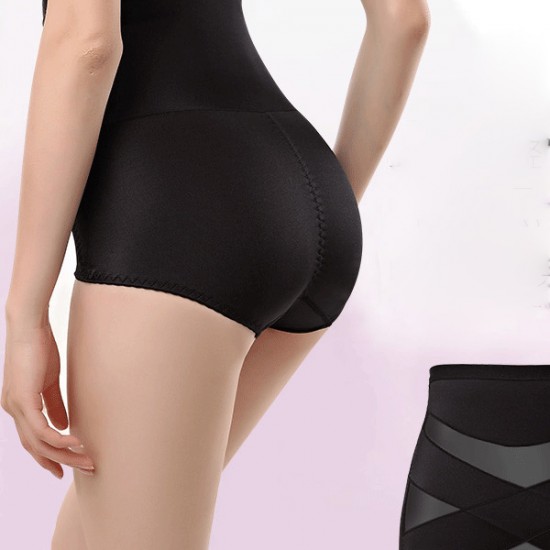 Show Image for Cross Stripe Slimming Body Shaper Tummy Corset - Black Cross Stripe Slimming Body Shapewear Tummy Corset - Black |image