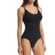 Slim Solid Tight Hip Lifting Shaping Lingerie Elastic Bodysuit- Black |image