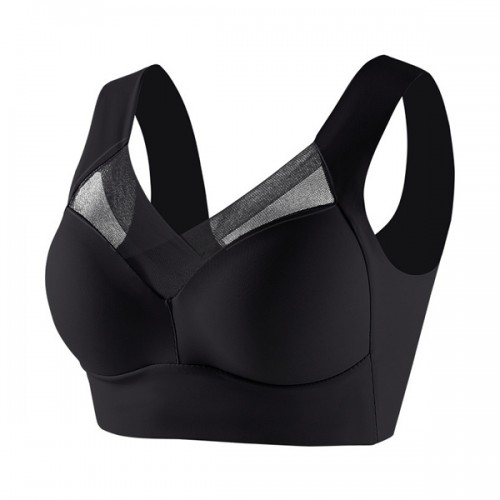 Leisure Thin Soft Comfy Pullover Seamless Padded Bra - Black |image