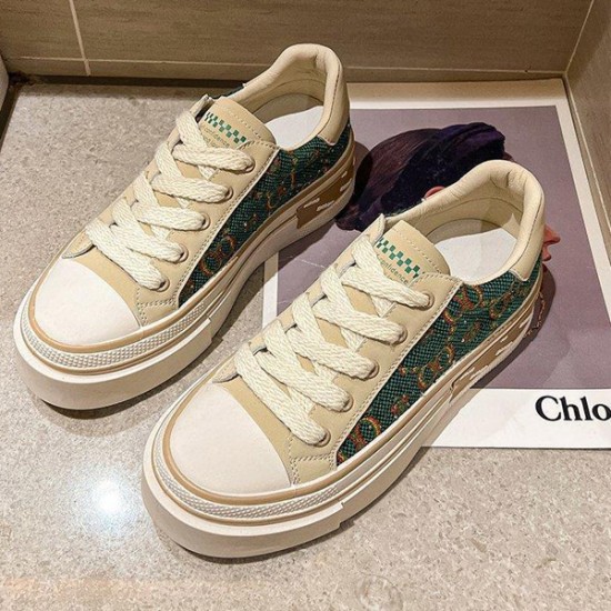 Showing image for Canvas Comfortable High Quality Women Sports Sneakers - Green Canvas Comfortable High Quality Women Sports Sneakers - Green |image