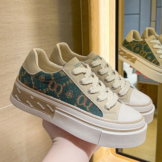 Showing image for Canvas Comfortable High Quality Women Sports Sneakers - Green Canvas Comfortable High Quality Women Sports Sneakers - Green |image
