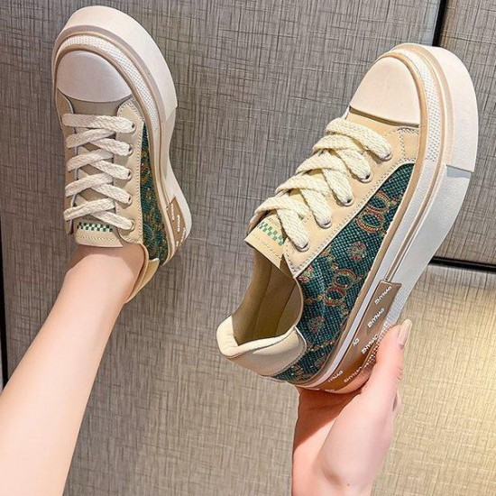 Showing image for Canvas Comfortable High Quality Women Sports Sneakers - Green Canvas Comfortable High Quality Women Sports Sneakers - Green |image