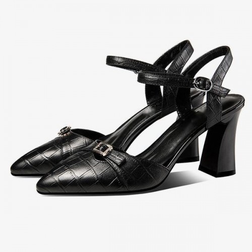 Comfortable Pointed Toe Party High Heel Pumps Sandals - Black |image