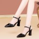 Comfortable Pointed Toe Party High Heel Pumps Sandals - Black |image