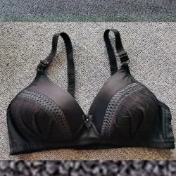 Comfort Full Figure Bralette Shaping Cup Padded Bra - Black