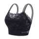 Beautiful Back Lace Sports Thin Mold Cup Women Bra - Black |image