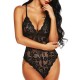 Luxury Lace Lingerie Garter Belts Nightwear Women Bodysuit - Black |image