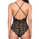 Luxury Lace Lingerie Garter Belts Nightwear Women Bodysuit - Black |image
