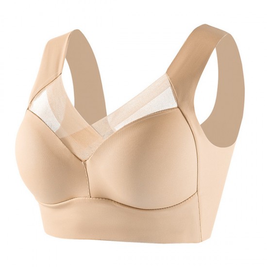 Leisure Thin Soft Comfy Pullover Seamless Padded Bra - Cream |image