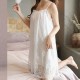 Women Lace Suspender Camisole Lingerie Nightwear Gown - White |image