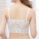 Camisole Wrapped Lace Side Chest Pad Tube Top Women Bra - White |image