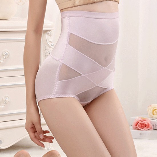 Show Image for Cross Stripe Slimming Body Shaper Tummy Corset - Pink Cross Stripe Slimming Body Shapewear Tummy Corset - Pink |image
