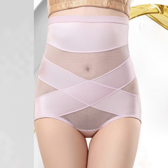 Show Image for Cross Stripe Slimming Body Shaper Tummy Corset - Pink Cross Stripe Slimming Body Shapewear Tummy Corset - Pink |image