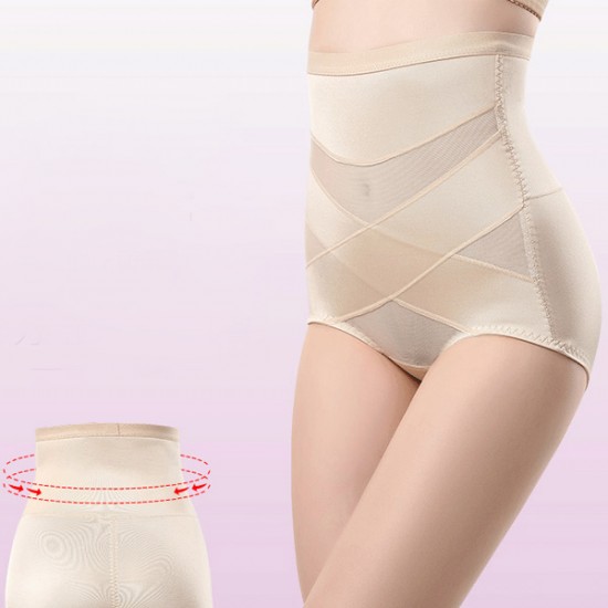 Show Image for Cross Stripe Slimming Body Shaper Tummy Corset - Cream Cross Stripe Slimming Body Shapewear Tummy Corset - Cream |image