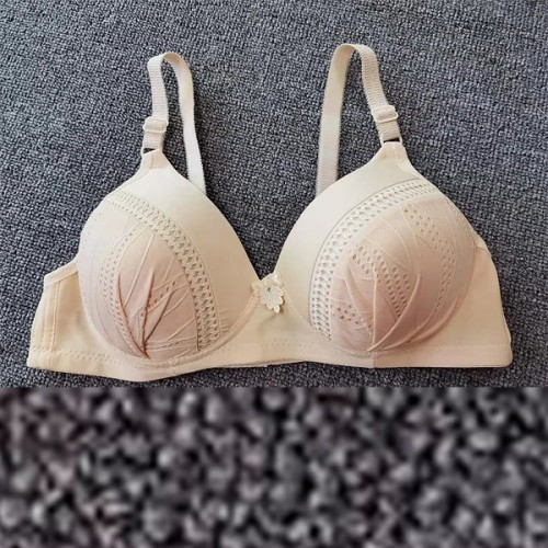 Comfort Full Figure Bralette Shaping Cup Padded Bra - Cream |image