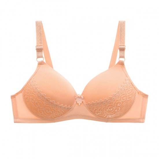 Show Image for Mesh Lace Light Lined Full Coverage Push Up Women Bra - Cream Mesh Lace Light Lined Full Coverage Push Up Women Bra - Cream |image