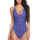 Luxury Lace Lingerie Garter Belts Nightwear Women Bodysuit - Blue |image