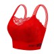 Beautiful Back Lace Sports Thin Mold Cup Women Bra - Red |image