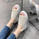 Mesh Cut Out Detail Open Toe Sport Velcro Women Sandals - Cream |image