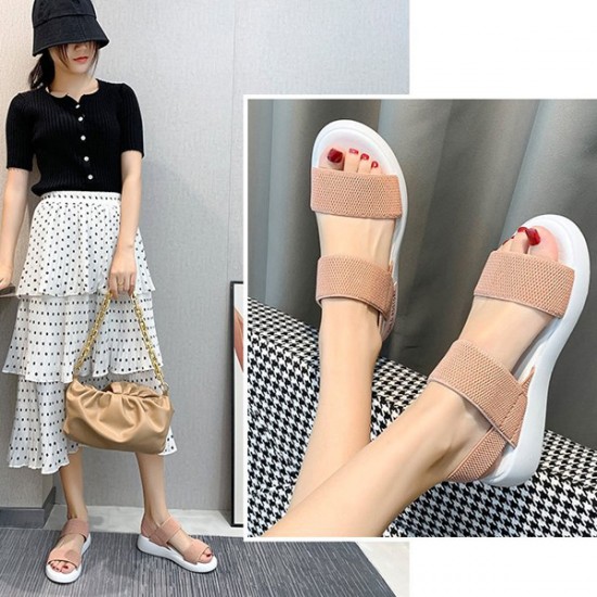 Showing image for Fairy Style Elastic Strappy Open Toe Women Sports Sandals - Pink Fairy Style Elastic Strappy Open Toe Women Sports Sandals - Pink |image