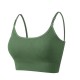 Detachable Mold Cup Sporty Sling Shape Women Bra Set - Green