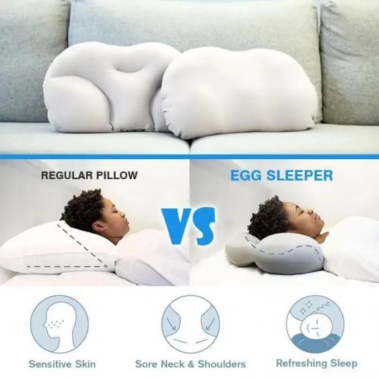 All-Around 3D Egg-Shaped Cloud Pillow for Heavenly Comfort