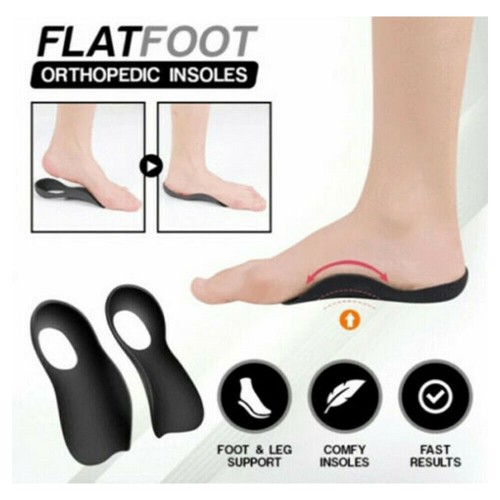 Flat foot corrective insoles with arch support, designed for foot comfort and posture improvement
