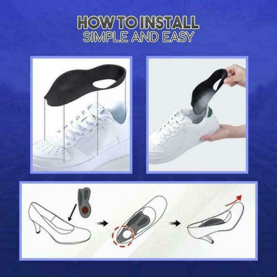 Flat foot corrective insoles with arch support, designed for foot comfort and posture improvement