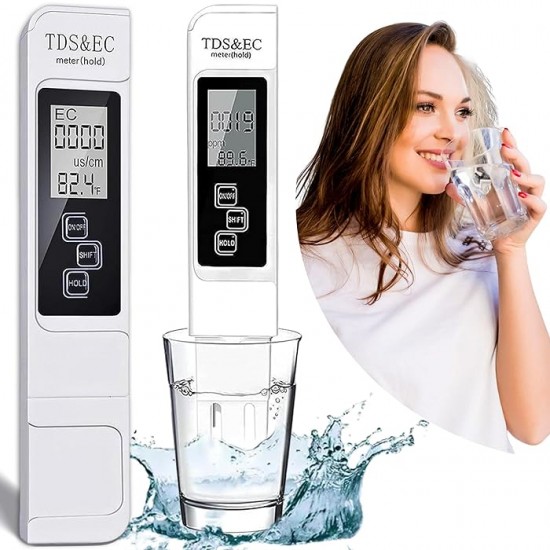 3-in-1 digital TDS, temperature, and EC meter for high accuracy in hydroponics and drinking water quality testing