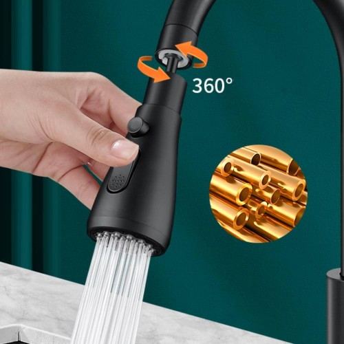 Kitchen Sink Faucet Shower Extension 3 Modes Water Faucet Sprayer with 360 Rotatable Swivel Head |image