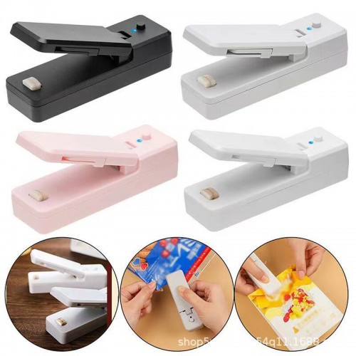 2-in-1 USB Rechargeable Mini Bag Sealer Heat Sealer with Cutter Knife |image