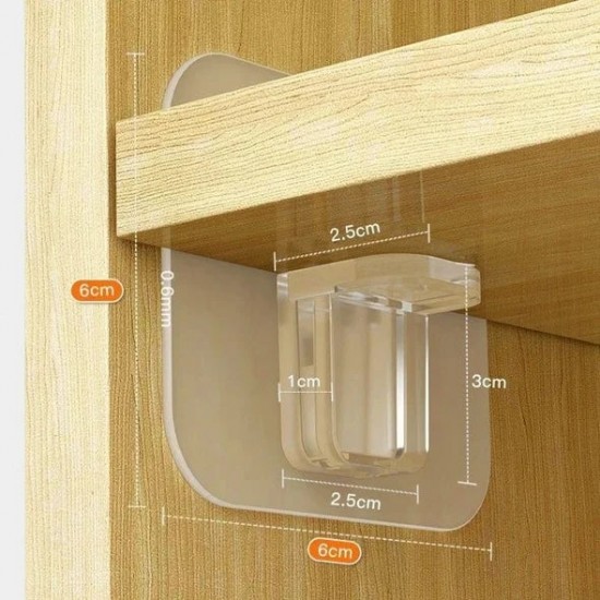 Adhesive shelf support pegs, drill-free nail holders, ideal for secure closet and cabinet shelf installation Adhesive Shelf Support Pegs Drill-Free Nail Holders for Closet and Cabinet Shelf Support |image